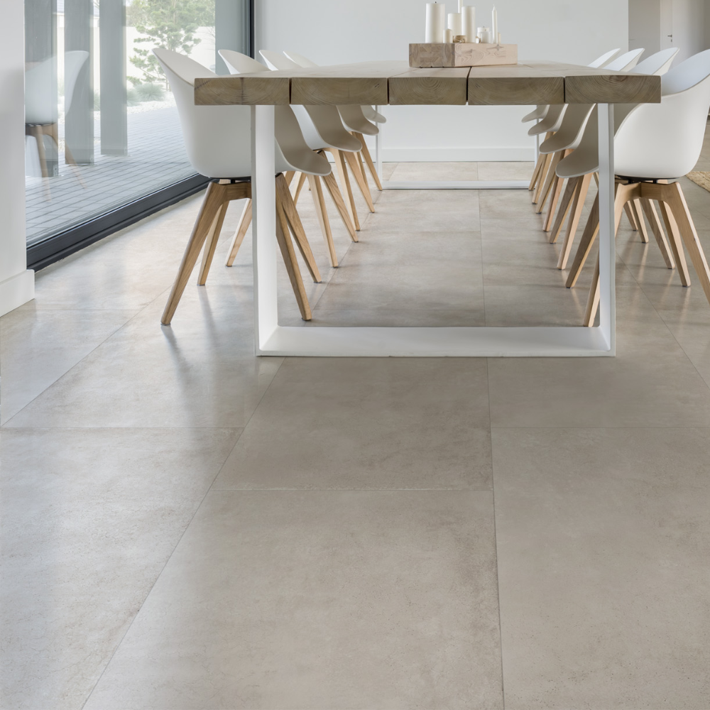 Dalle terrasse sur plot 60x60x2 CM Parker blanc Effet Béton Ciré