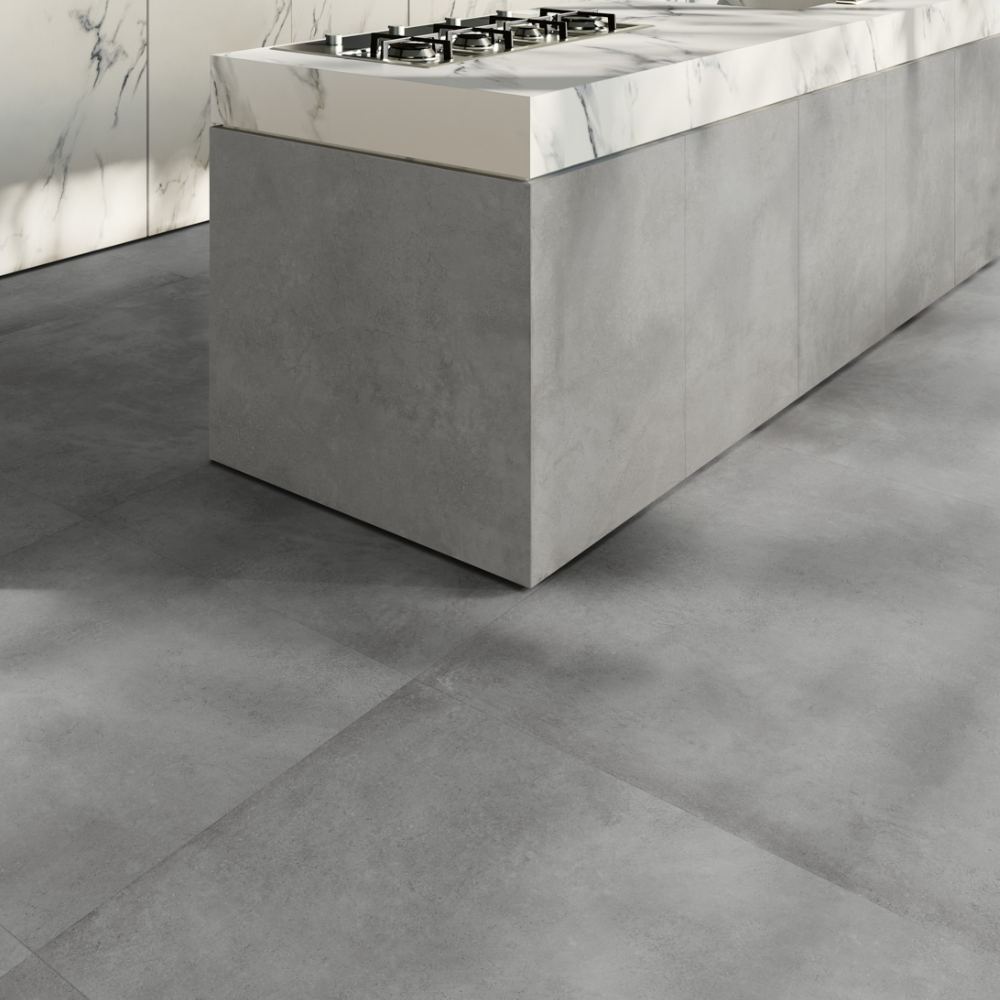 Dalle terrasse sur plot 60x60 béton ciré gris