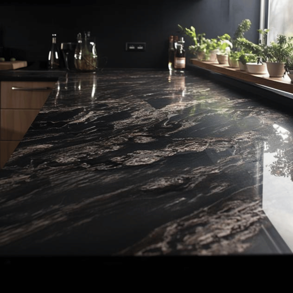 Plan de travail sur mesure "PORTO ROSA"