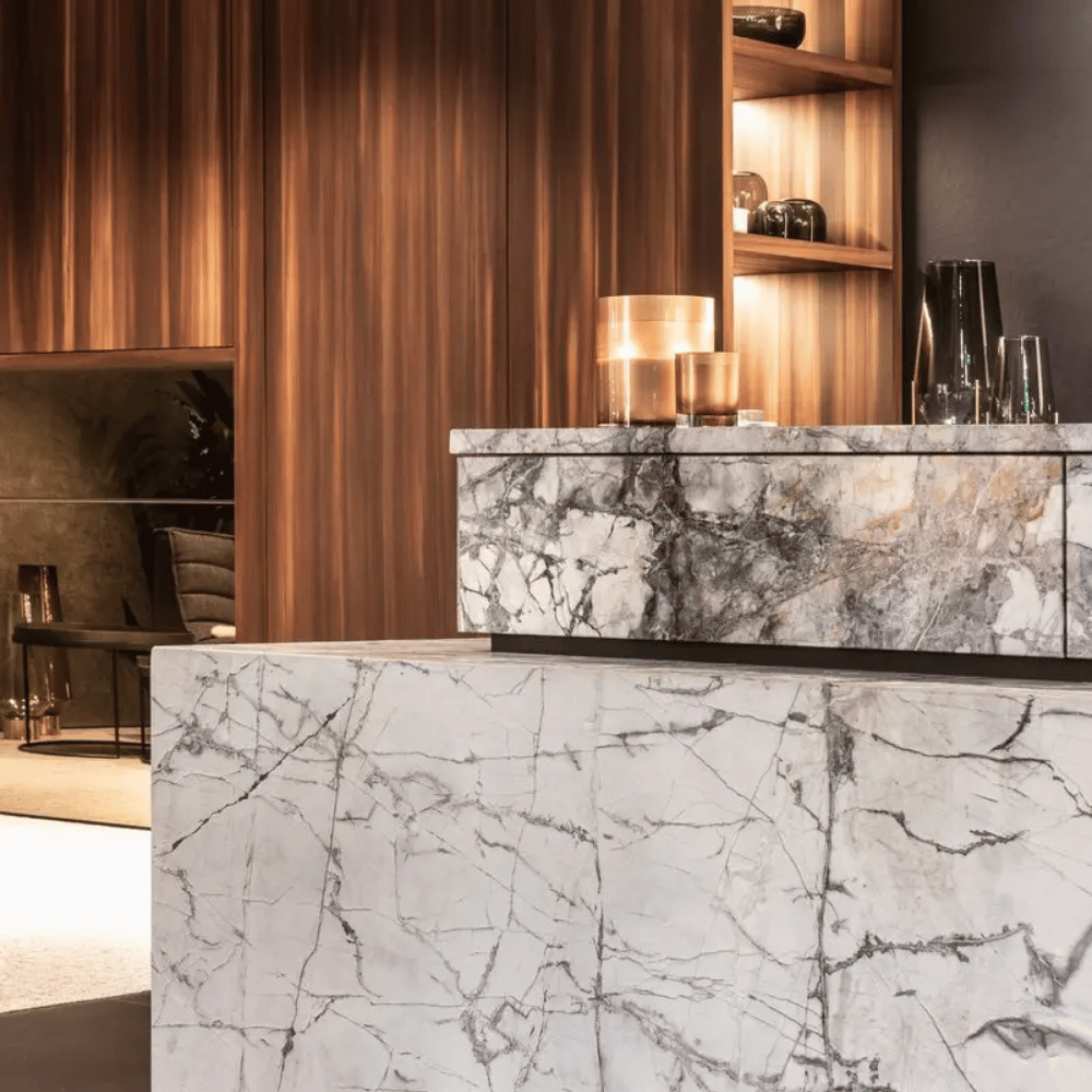 Plan de travail marbre Gris "INVISIBLE GREY"