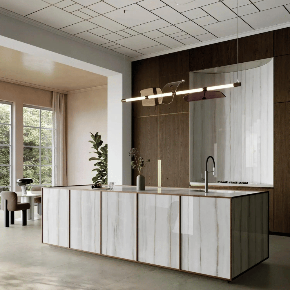 cuisine moderne en cémraique blanc