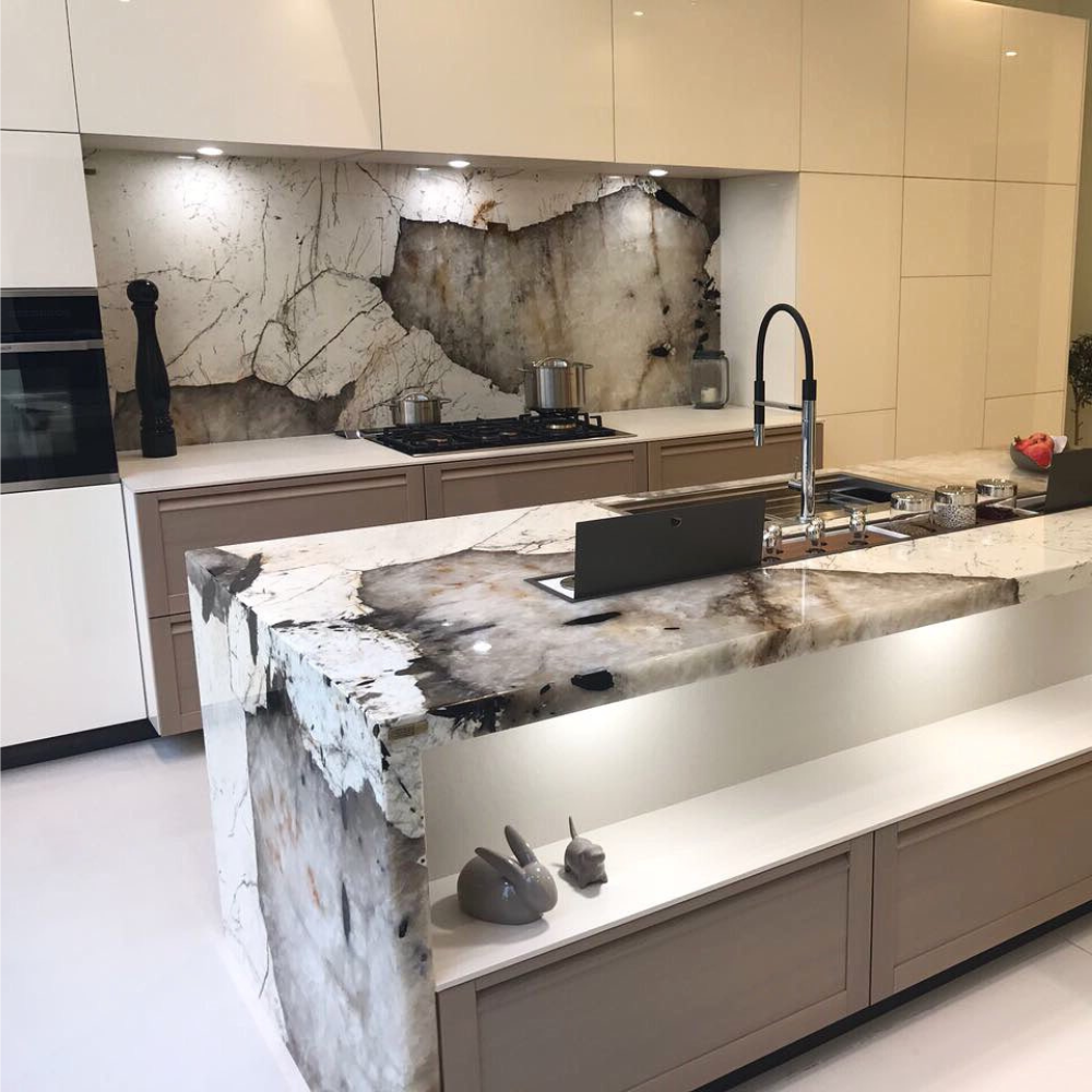 Plan de travail granit Blanc "Patagonia"