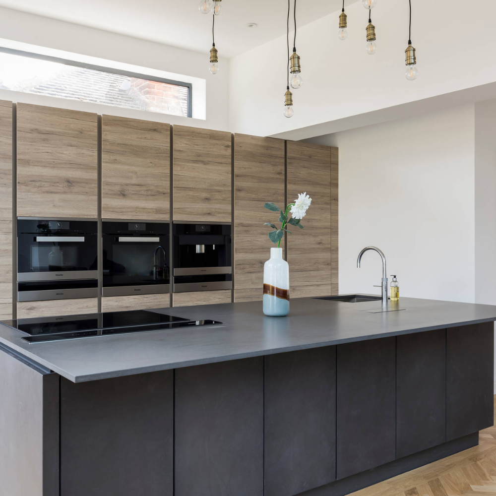 Plan de travail quartz noir