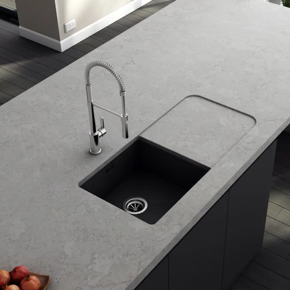 Plan de travail en quartz gris