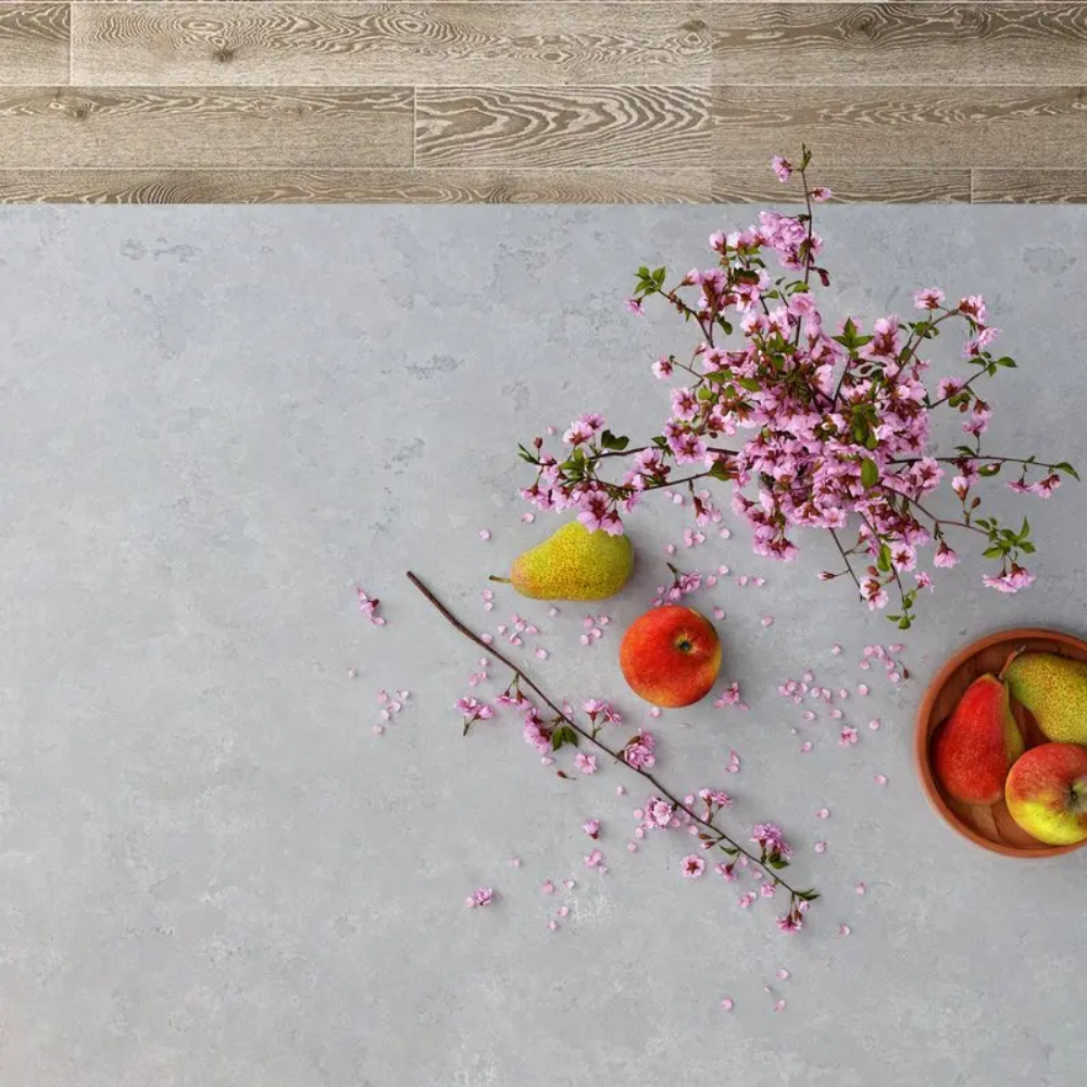 Plan de travail en quartz gris