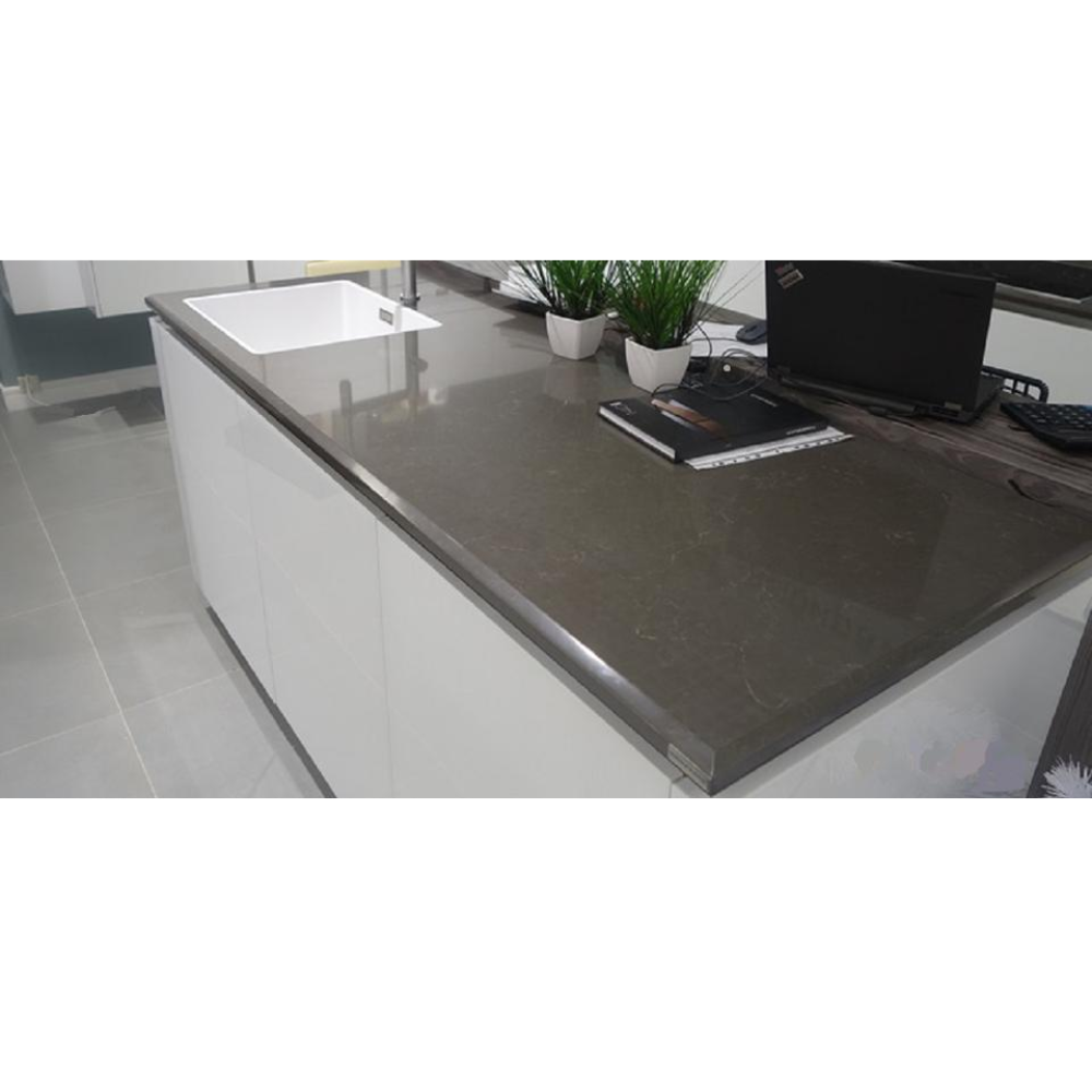 plan de travail quartz gris