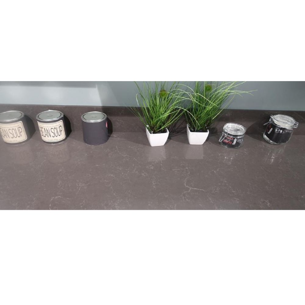 plan de travail quartz gris