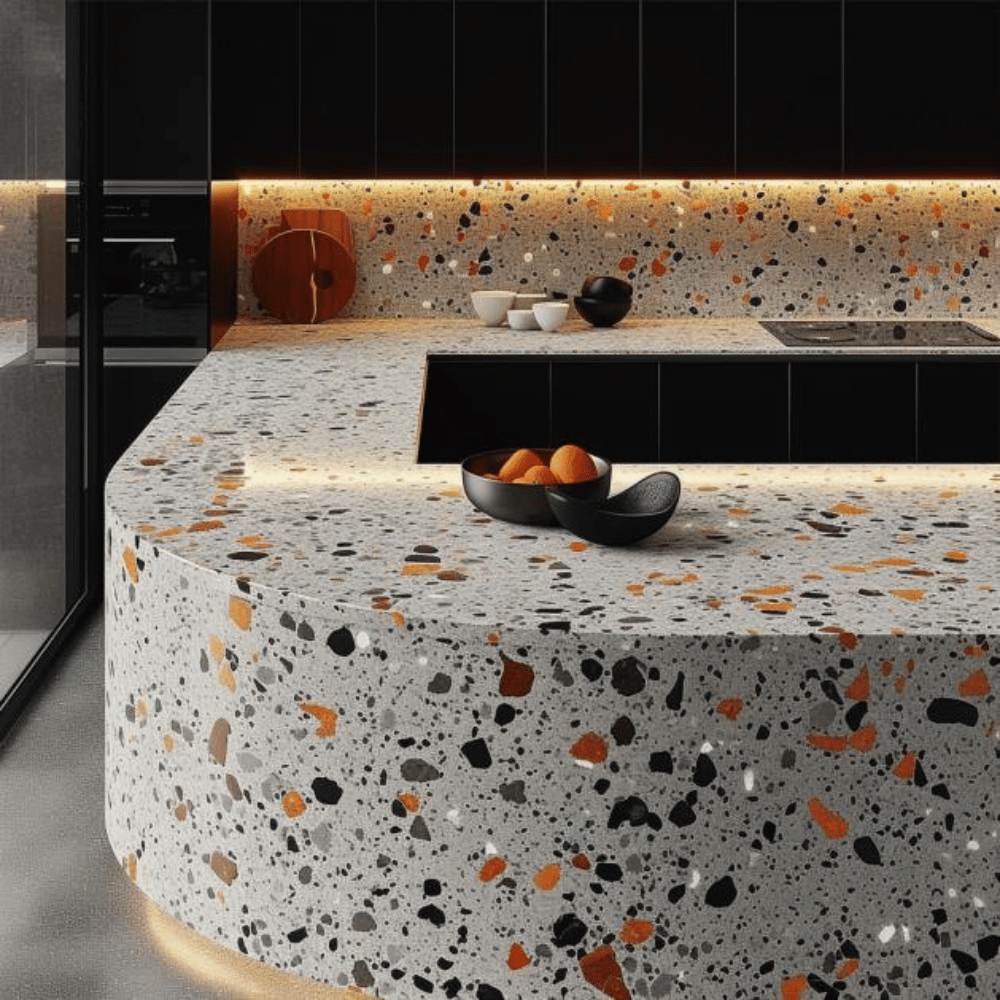 Plan de travail terrazzo