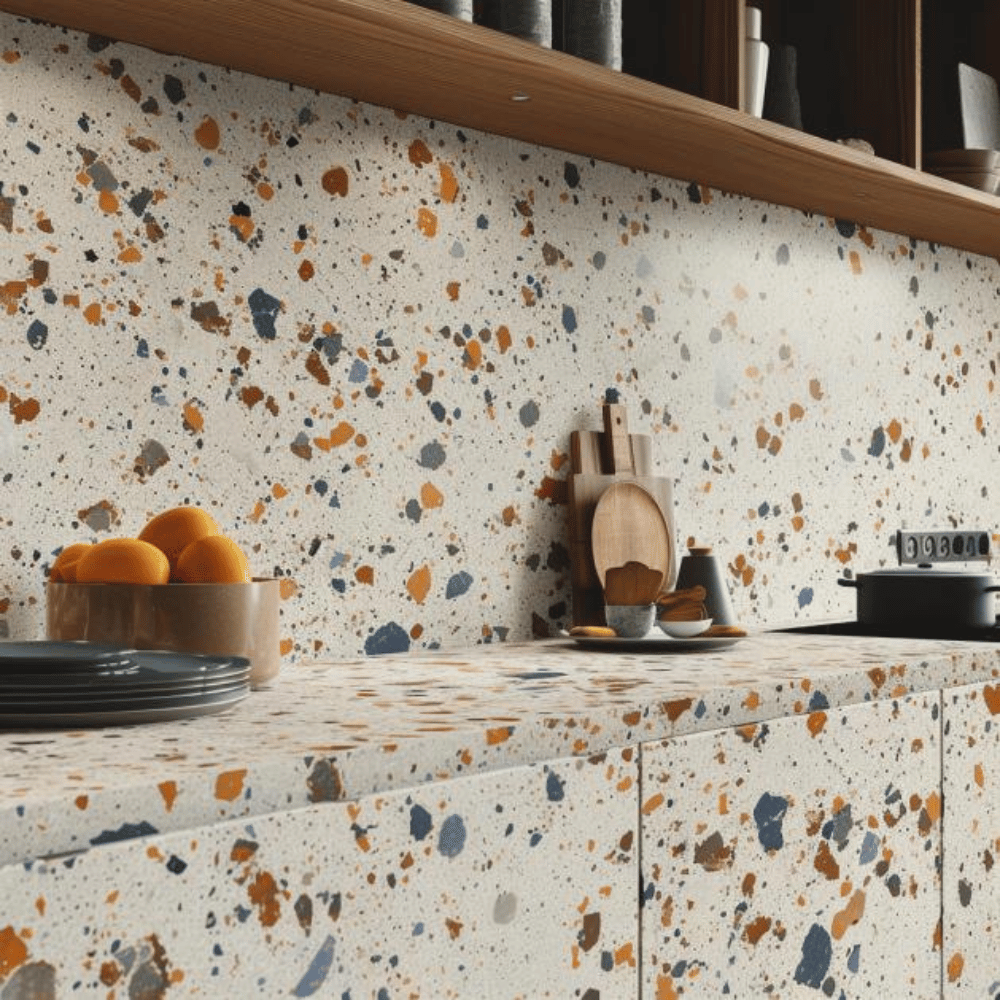 Plan de travail terrazzo cuisine moderne