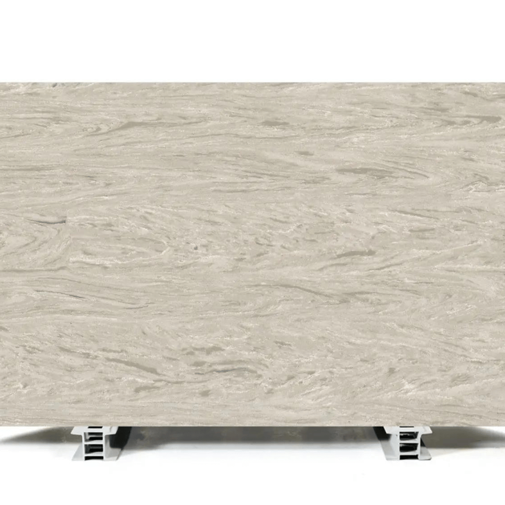 plan de travail quartz clair