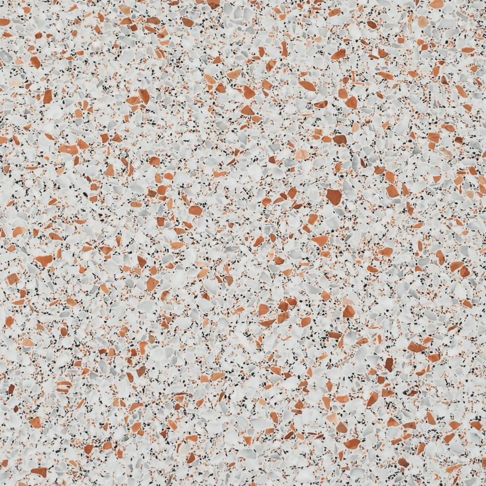 couleur terrazzo gris orange