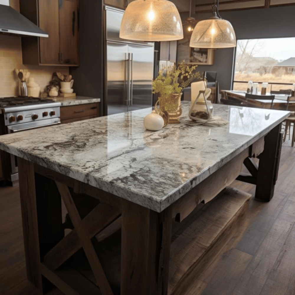 ilot central cuisine "BLUE DUNE"