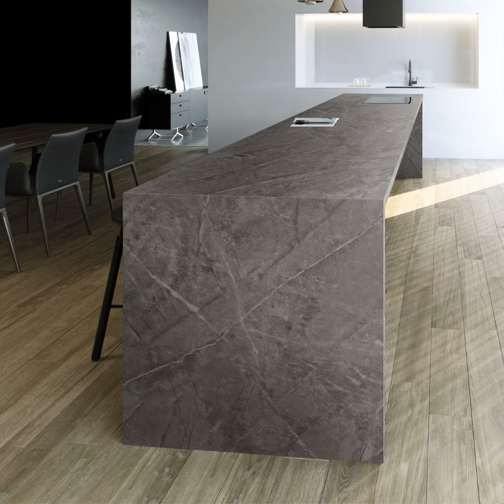 ilot central cuisine moderne en dekton kira