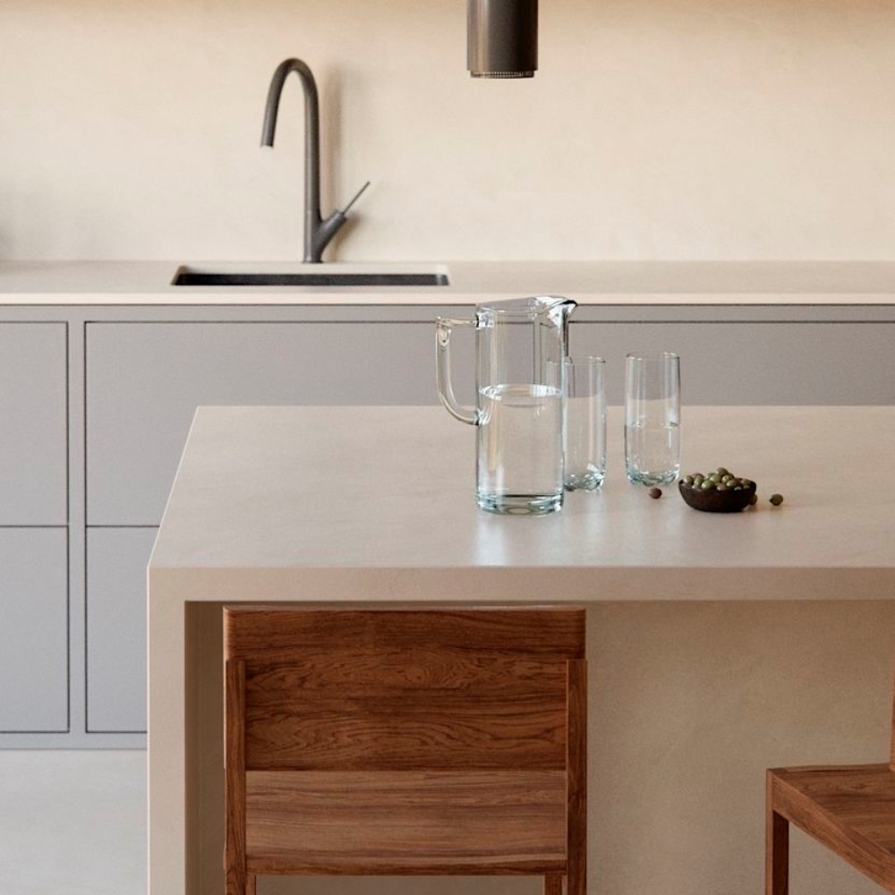 plan de travail dekton nacre