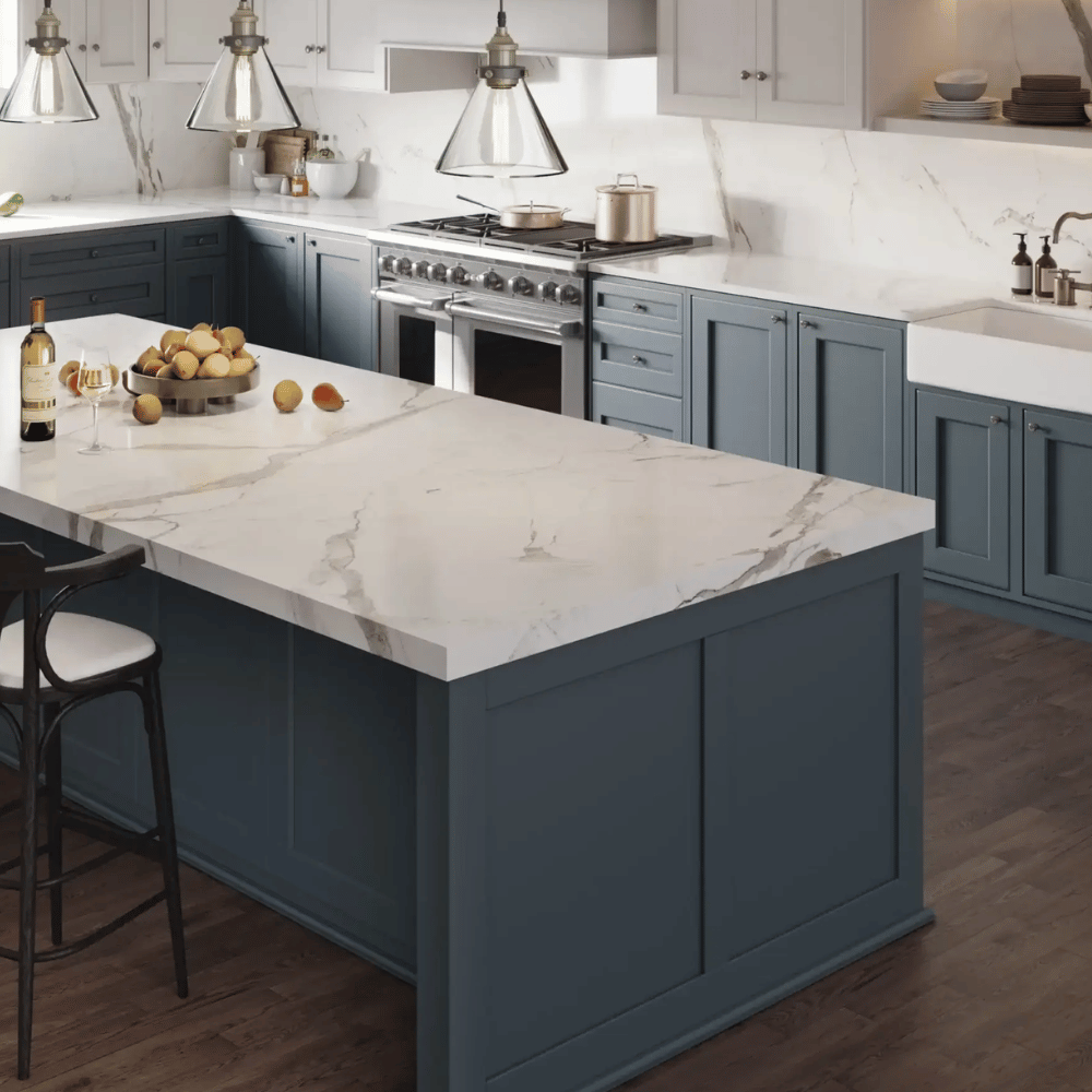 plan de travail en dekton couleur gris blanc