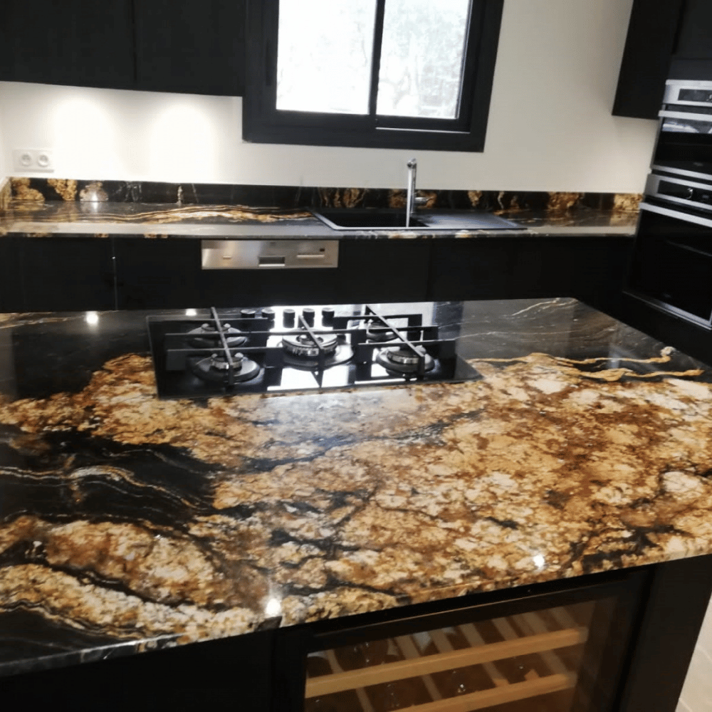 plan de travail en granit black taurus
