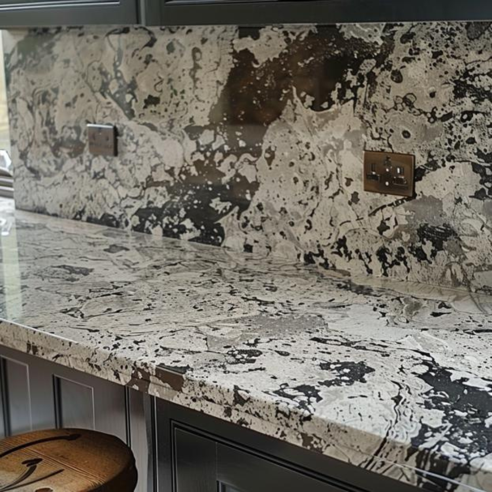 Plan de travail granit "Aspen White"