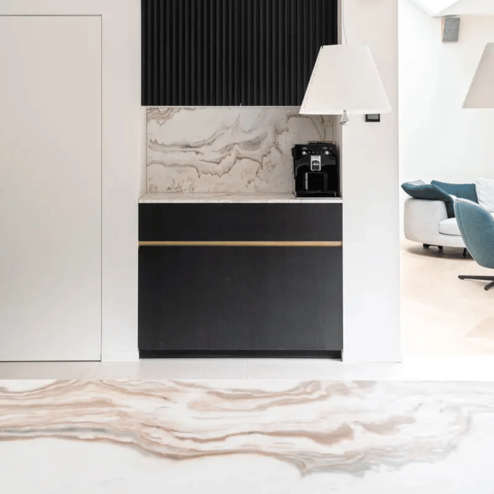 Plan de travail marbre blanc "VOLAKAS EXTRA"