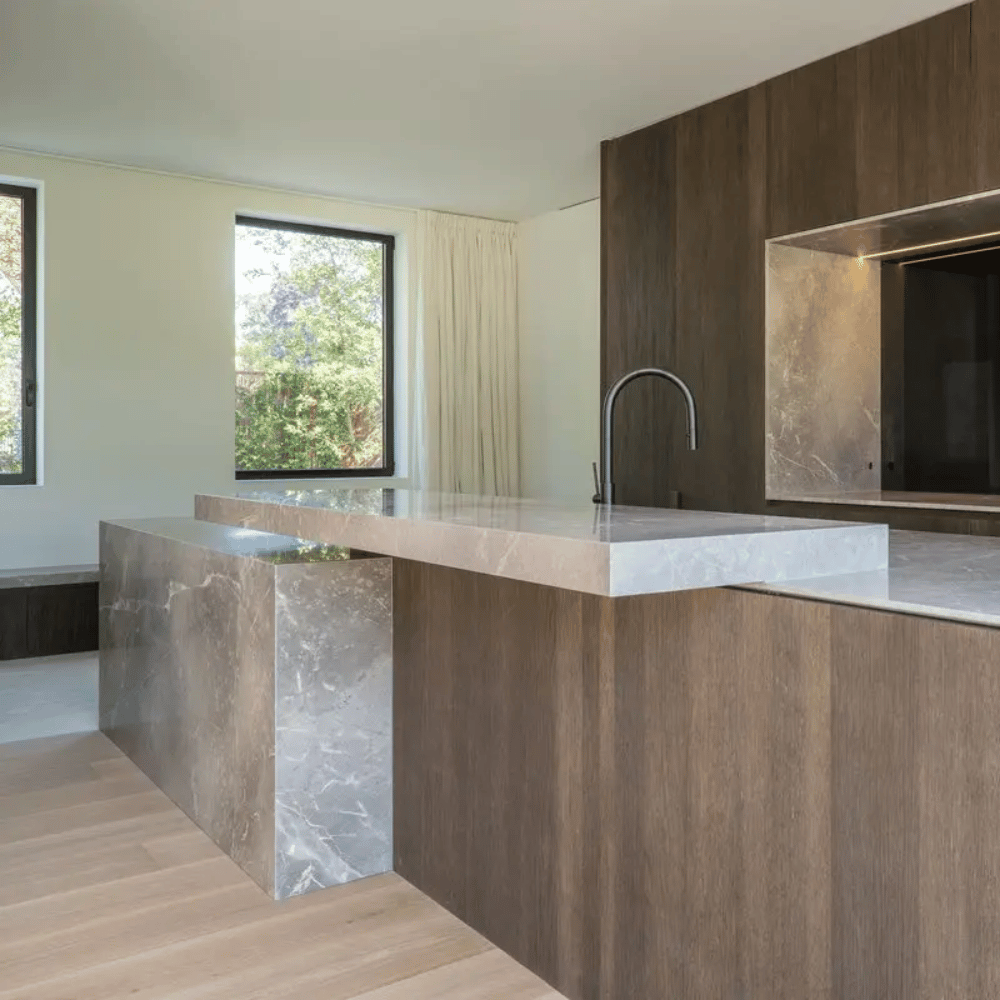 Plan de travail marbre gris "GRIGIO COLLEMANDINA"