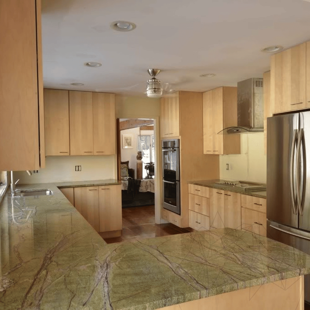 Plan de travail marbre vert "FOREST GREEN"