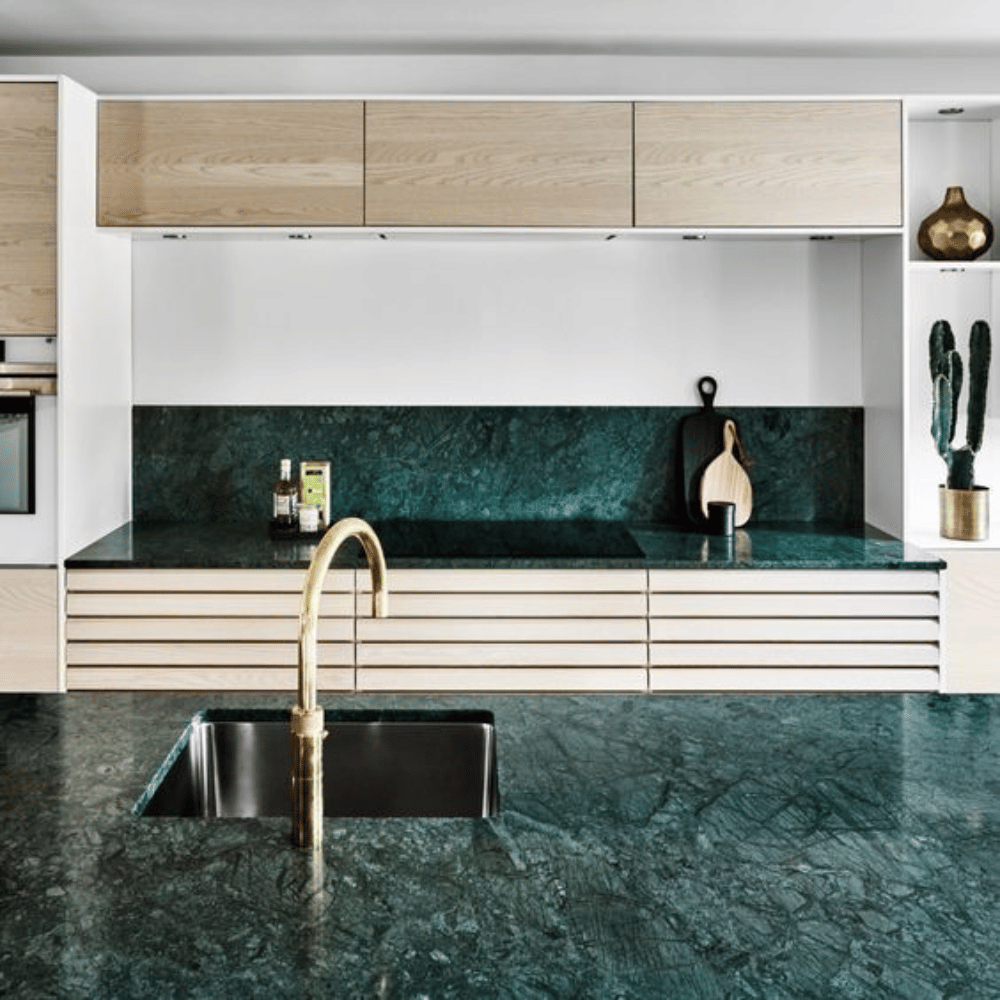 Plan de travail marbre vert "RAJASTHAN"