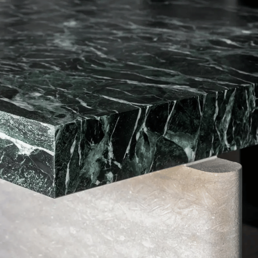 Plan de travail marbre vert "VERDE ALPI"