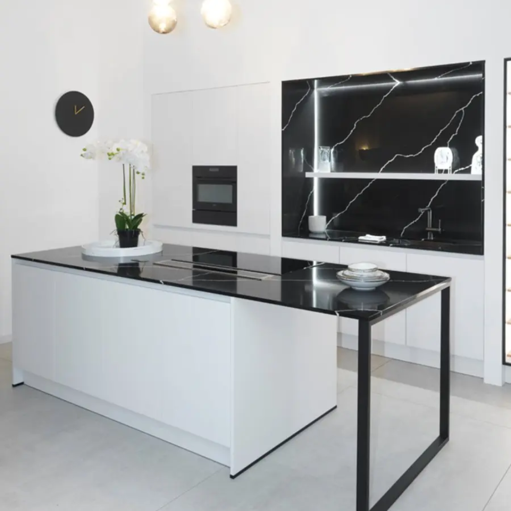 plan de travail quartz noir