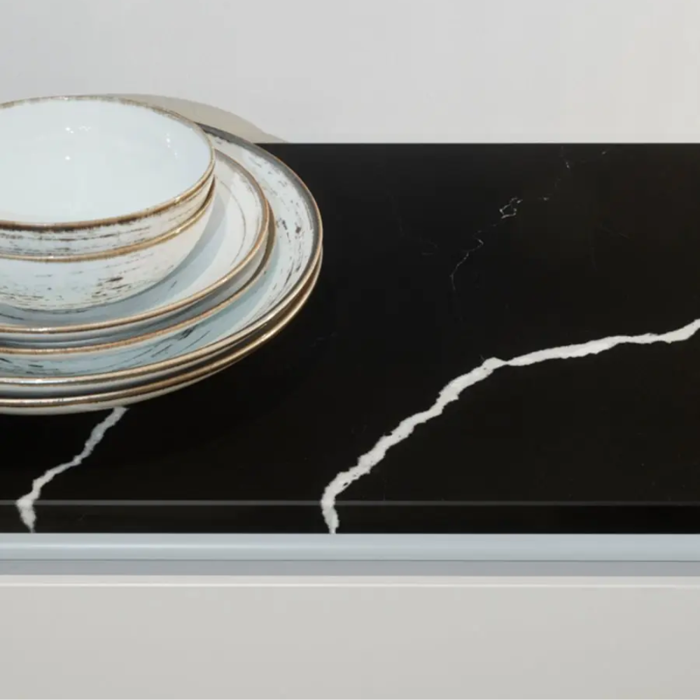 plan de travail quartz noir