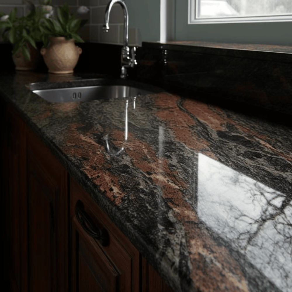 plan de travail cuisine sur mesure "INDIAN AURORA"