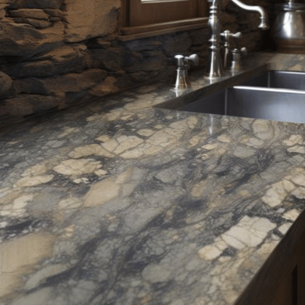 Plan de travail sur mesure "CORAL GOLD"