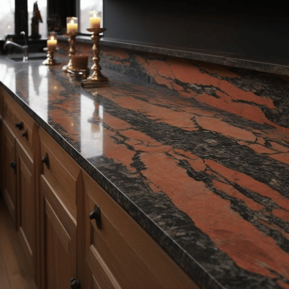 Plan de travail sur mesure "RED GABY"