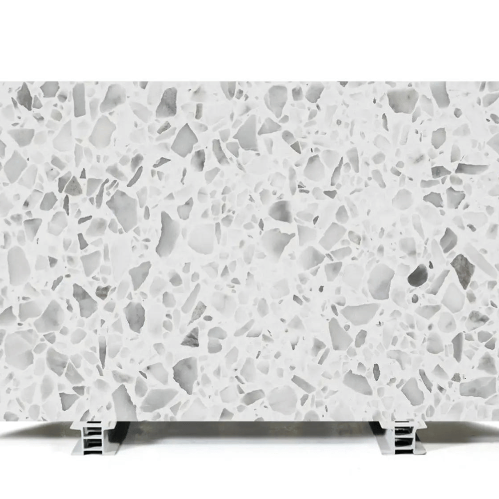 Plan de travail terrazzo blanc "DES PYRENEES"