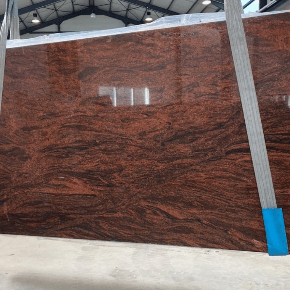 tranche du granit multicolor red