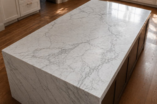 guide plan de travail îlot central cuisine 2026 granit quartz marbre céramique